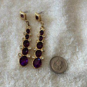 Gold and Purple Earings